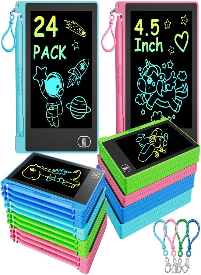 Electight 24 Pack LCD Writing Tablet for Kids, 4.5 Inch Colorful Drawing Pad, Erasable Reusable Electronic Doodle Board Drawing Tablet, Educational and Learning Toys for Boys Girls Ages 3 4 5 6 7 8 - Image 1
